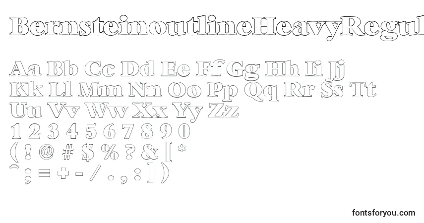 Шрифт BernsteinoutlineHeavyRegular – алфавит, цифры, специальные символы
