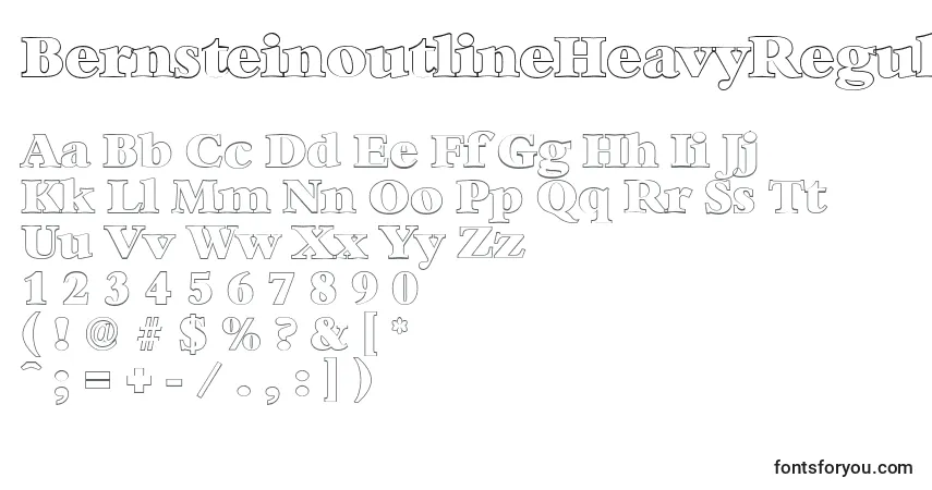 BernsteinoutlineHeavyRegular Font – alphabet, numbers, special characters