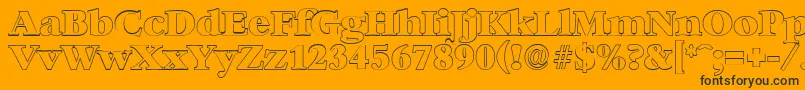 fuente BernsteinoutlineHeavyRegular – Fuentes Negras Sobre Fondo Naranja