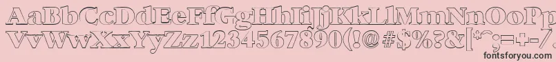 BernsteinoutlineHeavyRegular Font – Black Fonts on Pink Background