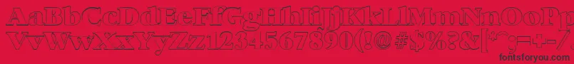 fuente BernsteinoutlineHeavyRegular – Fuentes Negras Sobre Fondo Rojo