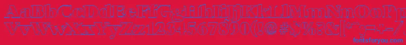 BernsteinoutlineHeavyRegular Font – Blue Fonts on Red Background