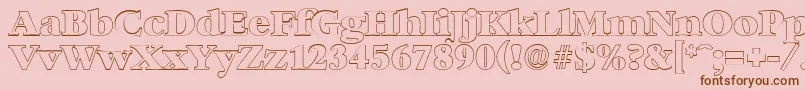 More about BernsteinoutlineHeavyRegular Font BernsteinoutlineHeavyRegular Font – Brown Fonts on Pink Background