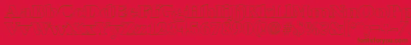 Fonte BernsteinoutlineHeavyRegular – fontes marrons em um fundo vermelho