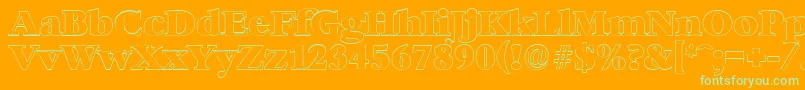 En savoir plus sur la police BernsteinoutlineHeavyRegular Police BernsteinoutlineHeavyRegular – polices vertes sur fond orange