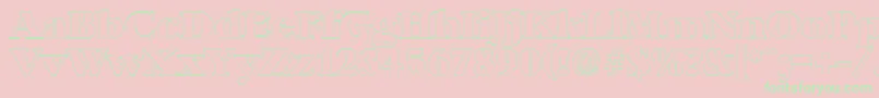 BernsteinoutlineHeavyRegular-Schriftart – Grüne Schriften auf rosa Hintergrund