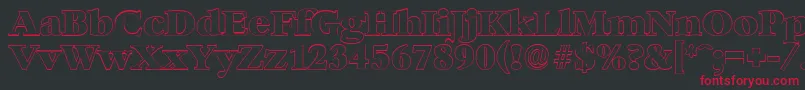 BernsteinoutlineHeavyRegular Font – Red Fonts on Black Background