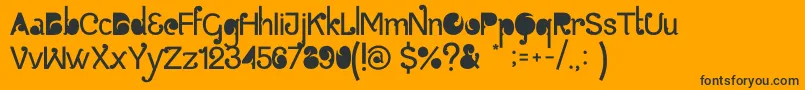 BatikGangster Font – Black Fonts on Orange Background