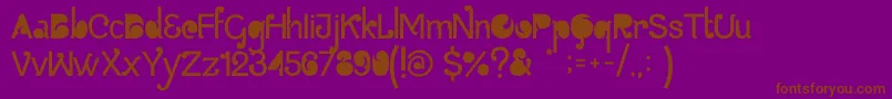 BatikGangster Font – Brown Fonts on Purple Background