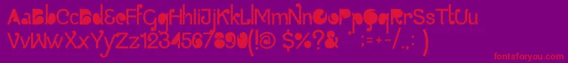 BatikGangster Font – Red Fonts on Purple Background