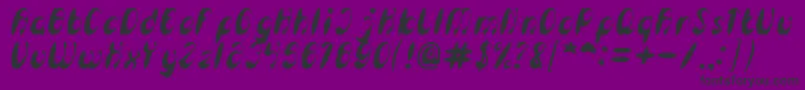 EnjoyTheTime Font – Black Fonts on Purple Background