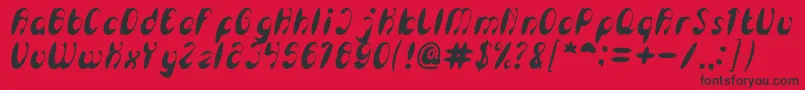 EnjoyTheTime-Schriftart – Schwarze Schriften auf rotem Hintergrund