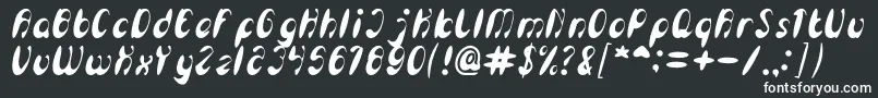 Шрифт EnjoyTheTime – белые шрифты на чёрном фоне