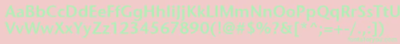 StoneSansSemItcTtSemi Font – Green Fonts on Pink Background