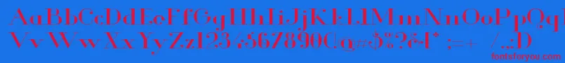 GlamorExtended Font – Red Fonts on Blue Background