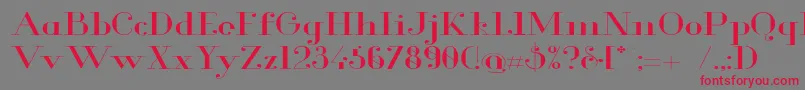 GlamorExtended Font – Red Fonts on Gray Background