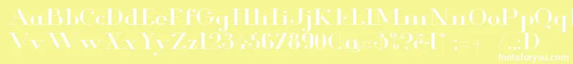 GlamorExtended Font – White Fonts on Yellow Background