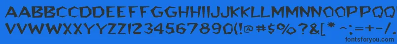 BedrockwideRegular Font – Black Fonts on Blue Background