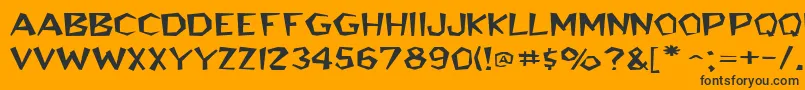 BedrockwideRegular Font – Black Fonts on Orange Background