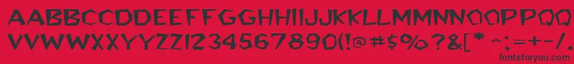 BedrockwideRegular Font – Black Fonts on Red Background