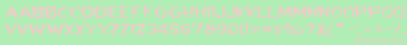 BedrockwideRegular Font – Pink Fonts on Green Background