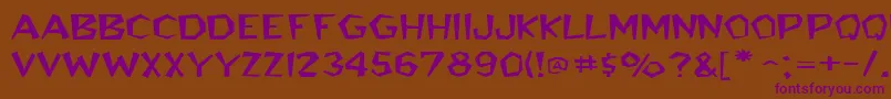 BedrockwideRegular Font – Purple Fonts on Brown Background