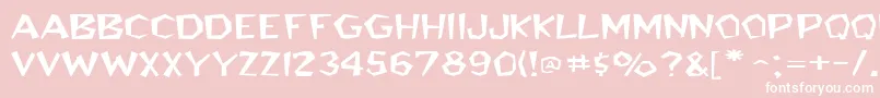 BedrockwideRegular Font – White Fonts on Pink Background