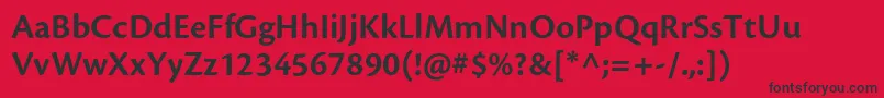 CronosproSemiboldcapt Font – Black Fonts on Red Background