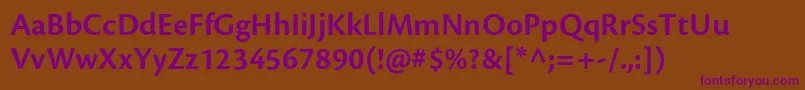 Шрифт CronosproSemiboldcapt – фиолетовые шрифты на коричневом фоне