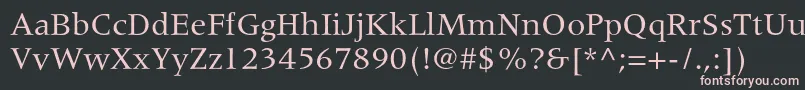 MeridienltstdRoman Font – Pink Fonts on Black Background
