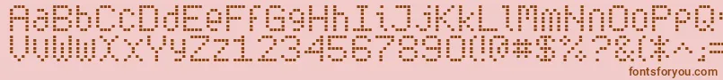 Шрифт Subwaytickergrid – коричневые шрифты на розовом фоне