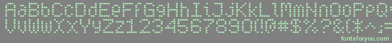 Fonte Subwaytickergrid – fontes verdes em um fundo cinza