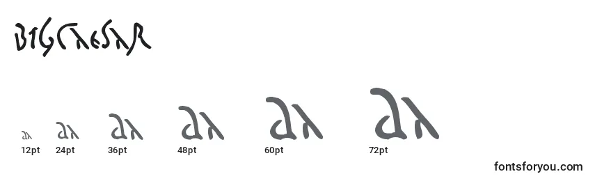 Bigcaesar Font Sizes