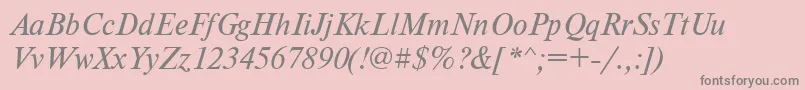 Saiba mais sobre a fonte TensecItalic Fonte TensecItalic – fontes cinzas em um fundo rosa