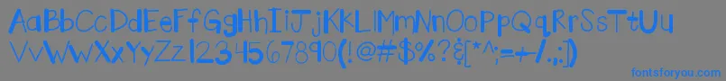 Kbmarkerfactory Font – Blue Fonts on Gray Background