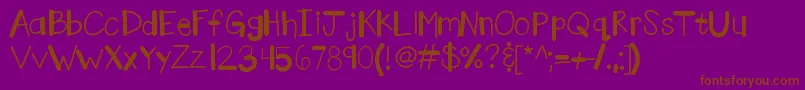 Kbmarkerfactory Font – Brown Fonts on Purple Background