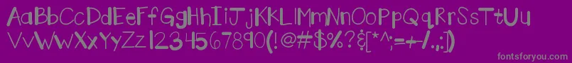 Kbmarkerfactory-Schriftart – Graue Schriften auf violettem Hintergrund