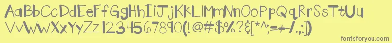 Kbmarkerfactory Font – Gray Fonts on Yellow Background