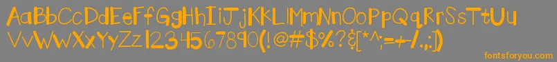Kbmarkerfactory-Schriftart – Orangefarbene Schriften auf grauem Hintergrund
