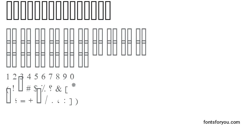 Шрифт FarsiSimpleBold – алфавит, цифры, специальные символы