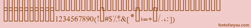 FarsiSimpleBold Font – Brown Fonts on Pink Background