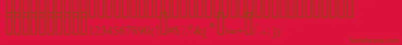 Fonte FarsiSimpleBold – fontes marrons em um fundo vermelho