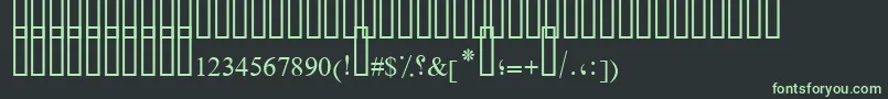 FarsiSimpleBold-Schriftart – Grüne Schriften auf schwarzem Hintergrund
