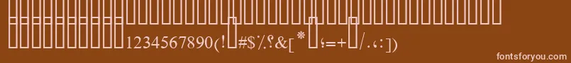 FarsiSimpleBold Font – Pink Fonts on Brown Background