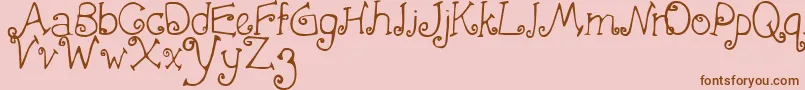 More about FirstCrush Font FirstCrush Font – Brown Fonts on Pink Background
