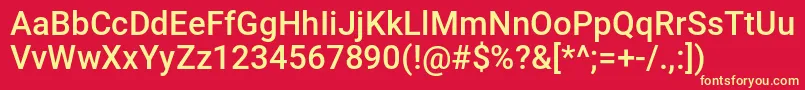 Kremlin Font – Yellow Fonts on Red Background