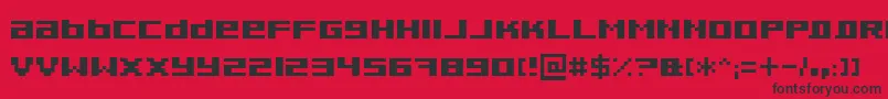 PixeldustBold Font – Black Fonts on Red Background