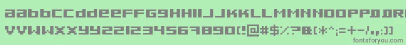 Fonte PixeldustBold – fontes cinzas em um fundo verde