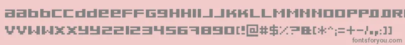 Czcionka PixeldustBold – szare czcionki na różowym tle