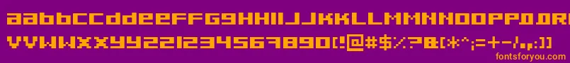 fuente PixeldustBold – Fuentes Naranjas Sobre Fondo Morado